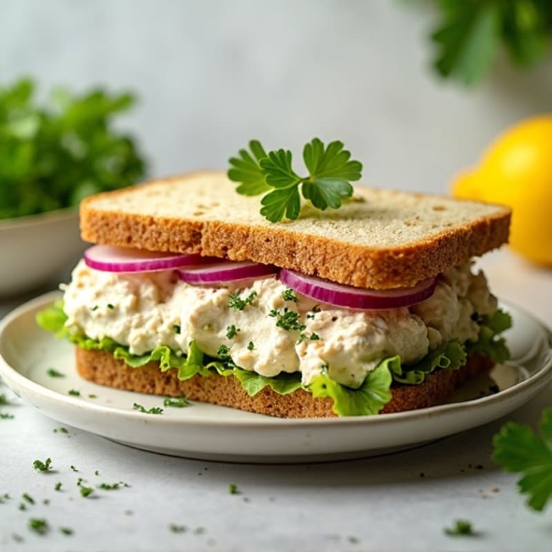 Herb-Lemon Greek Yogurt Tuna Salad Sandwich