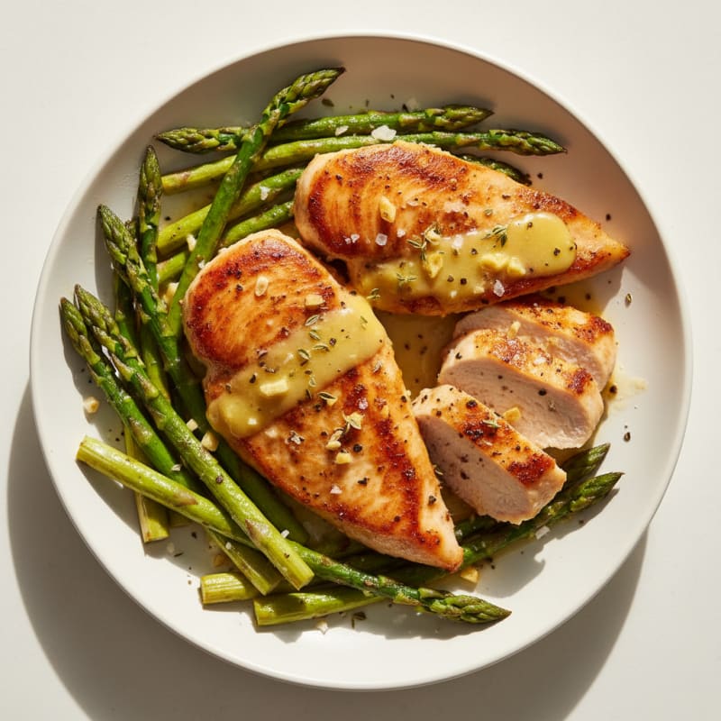 Zesty Lemon Herb Chicken with Roasted Asparagus