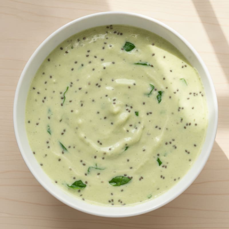 Silky Tofu Protein Smoothie with Spinach and Chia