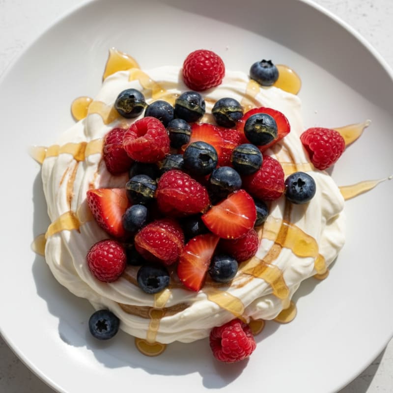 Silky Greek Yogurt Protein Mousse with Mixed Berries