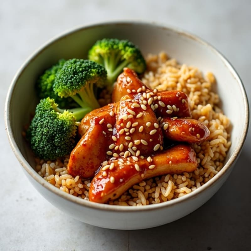 Sticky Ginger-Garlic Teriyaki Chicken Bowl