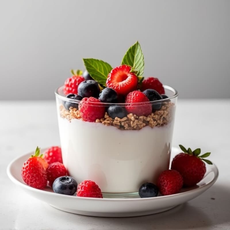Creamy Greek Yogurt Protein Parfait with Mixed Berries