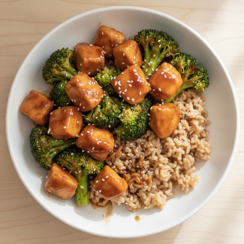 Teriyaki Chicken and Broccoli Bowl