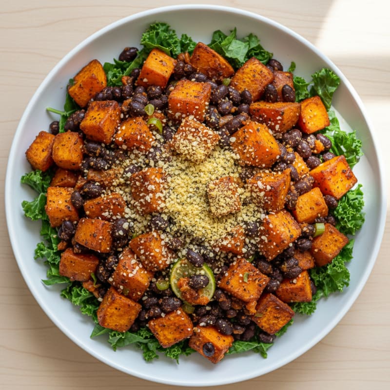 Roasted Sweet Potato and Black Bean Bowl