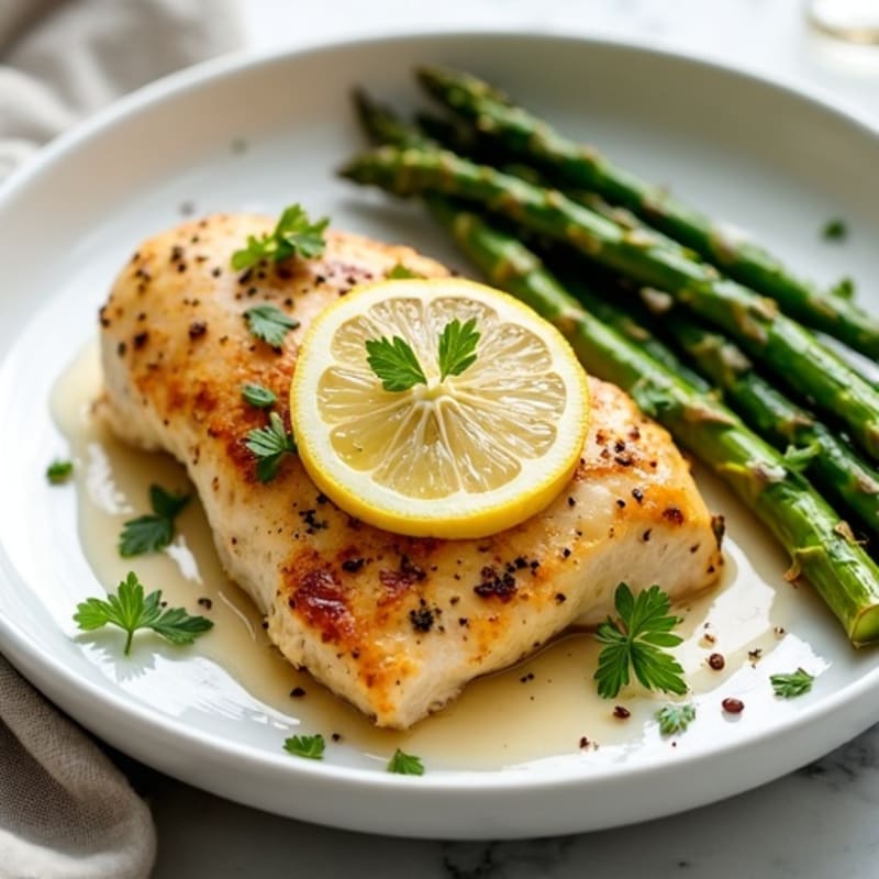 Sheet Pan Lemon Herb Chicken with Roasted Asparagus
