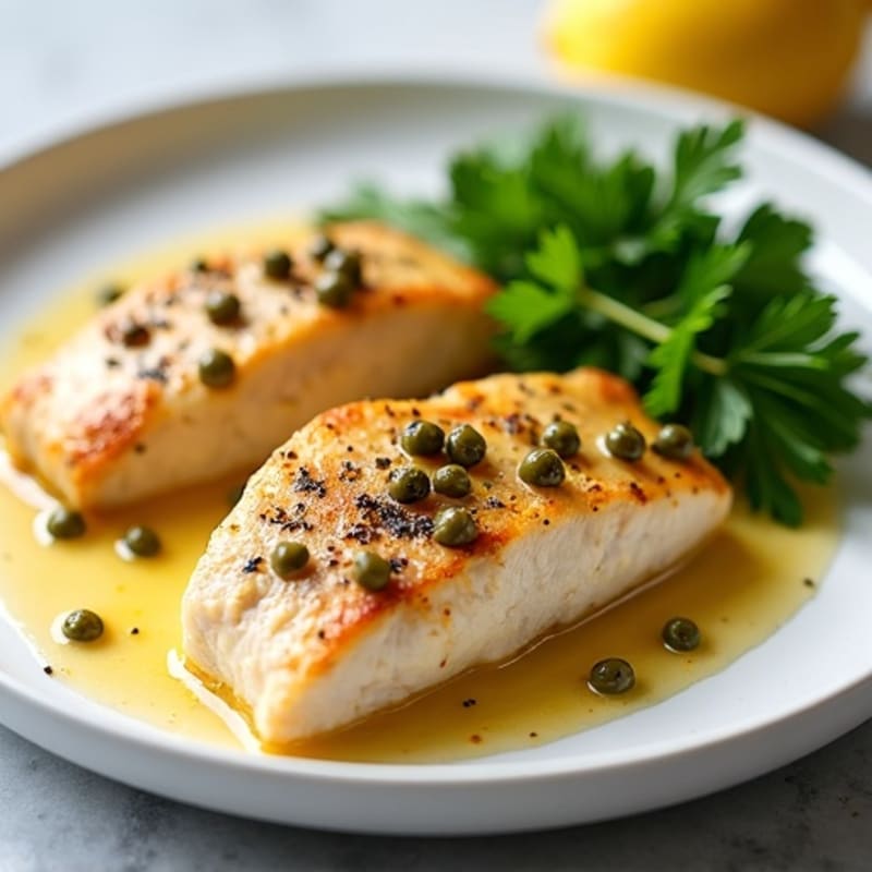 Lemon-Caper Pan Seared Chicken Piccata
