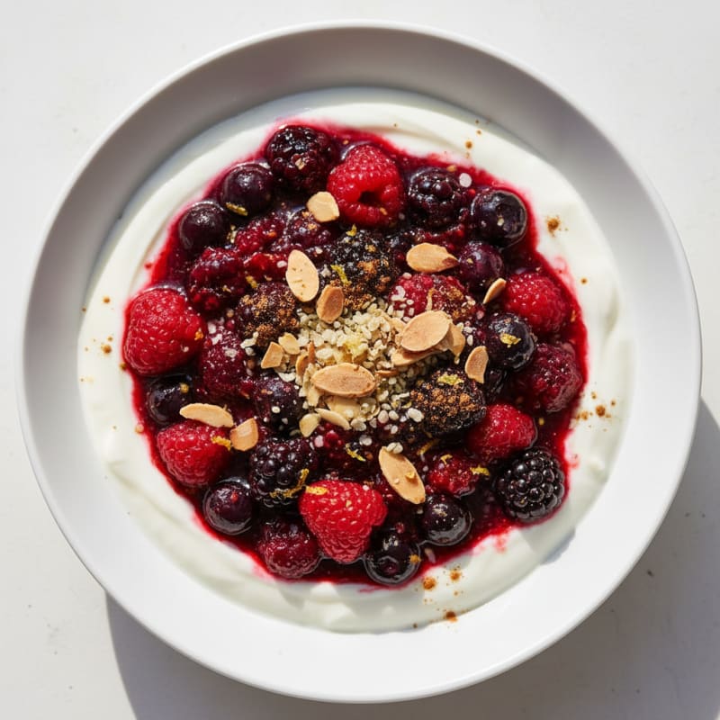 Creamy Greek Yogurt with Zesty Berry Compote
