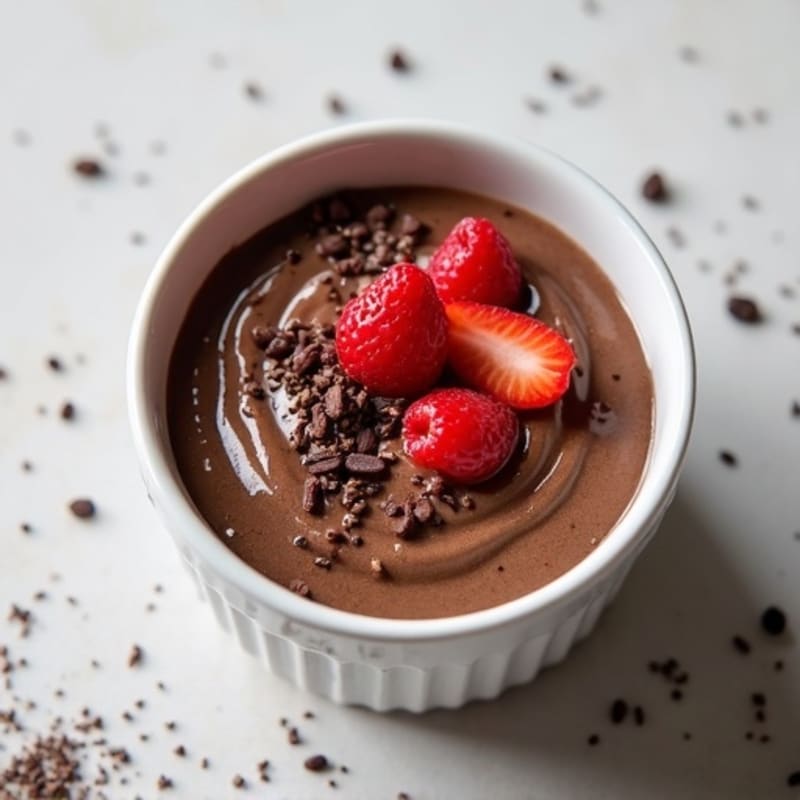 Silky Chocolate Protein Pudding with Chia Seeds