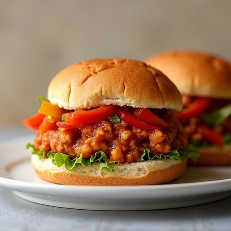 Lean Turkey Sloppy Joe Sliders with Sweet Bell Peppers