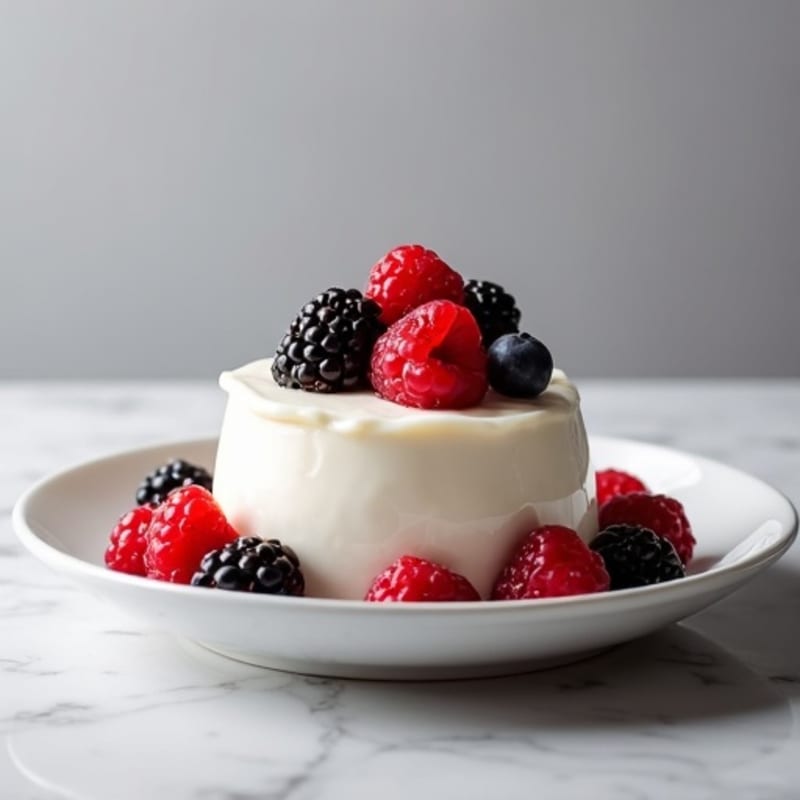 Silky Greek Yogurt Protein Mousse with Berries