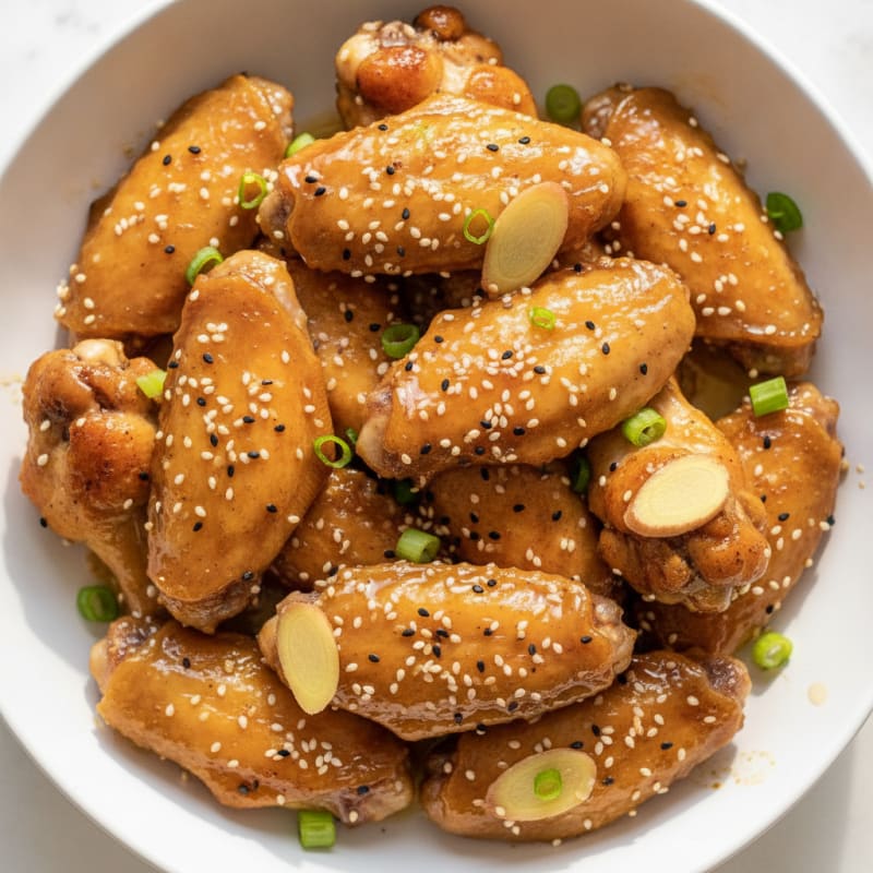 Honey-Glazed Chicken Wings with Sesame