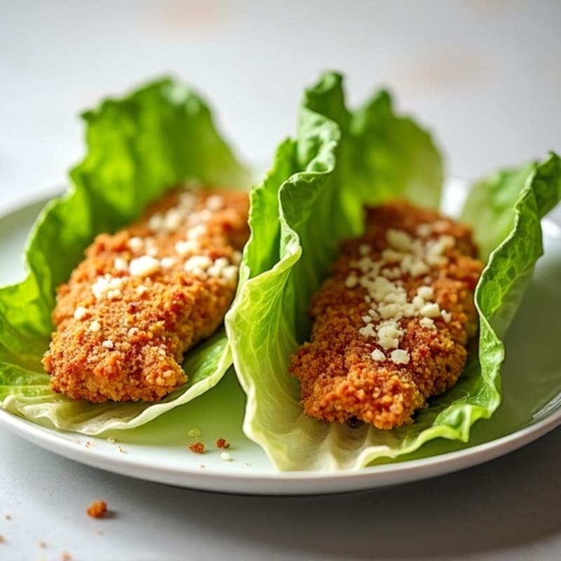 Crispy Chicken Caesar Lettuce Wraps