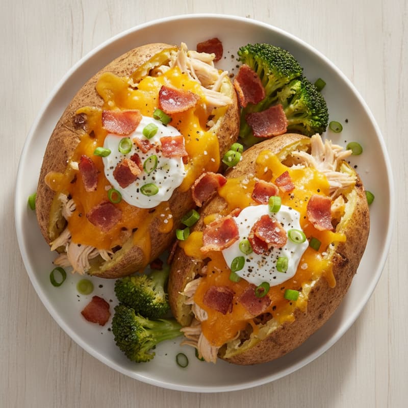 Loaded Cheddar-Bacon Baked Potatoes