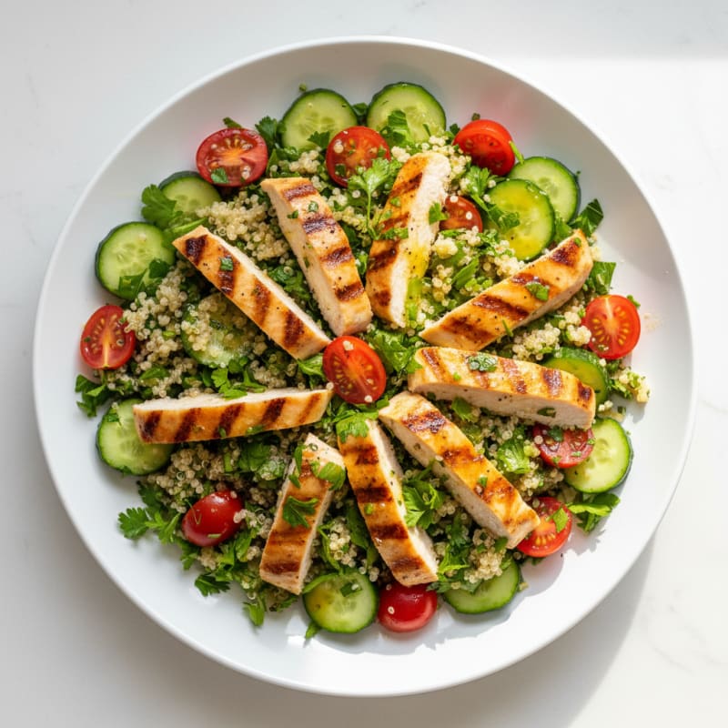 Grilled Chicken and Quinoa Salad with Fresh Herbs