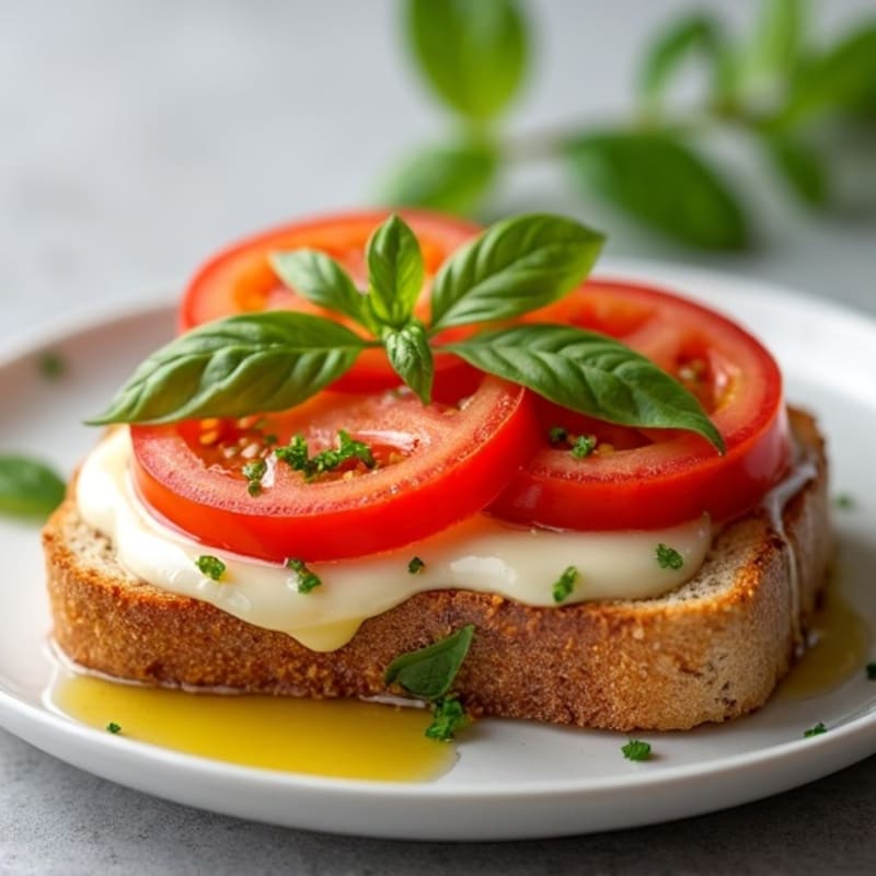 Crispy Grilled Fresh Tomato Mozzarella Sandwich