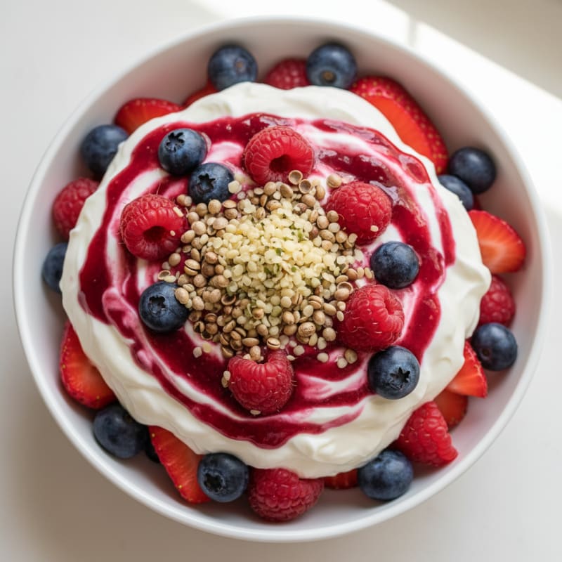 Creamy Greek Yogurt and Mixed Berry Protein Parfait