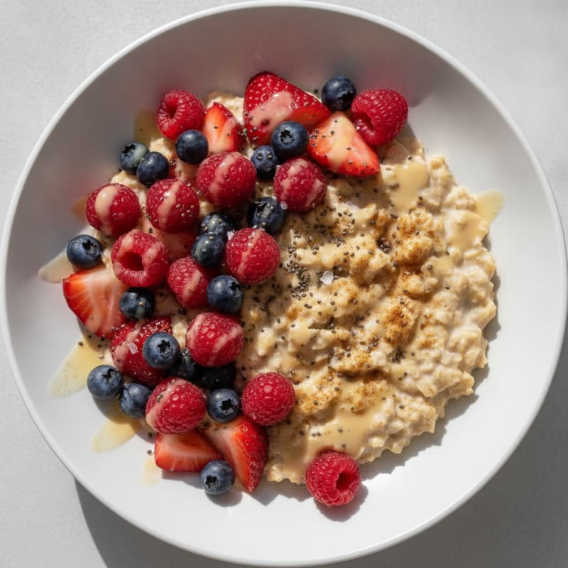Almond Milk Oatmeal with Berries