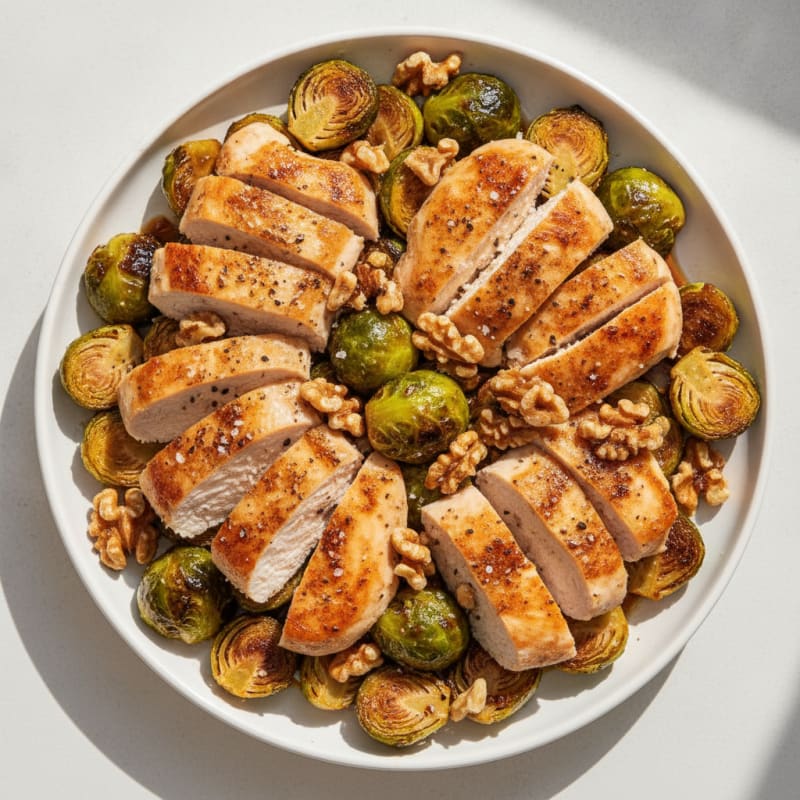 Balsamic-Glazed Brussels Sprouts with Toasted Walnuts