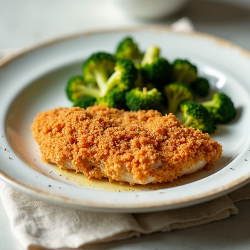 Crispy Baked Chicken with Roasted Broccoli