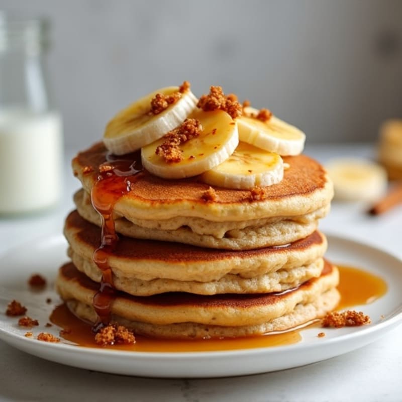 Protein-Packed Caramelized Banana Oat Pancakes