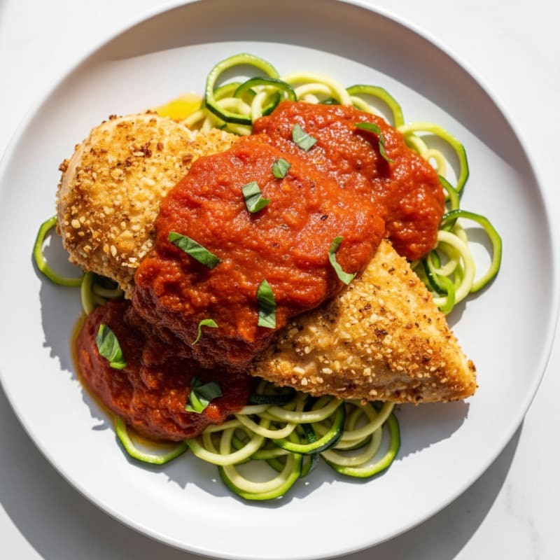 Parmesan-Crusted Chicken with Marinara Sauce