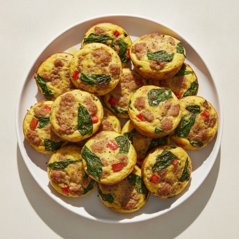 Baked Egg and Turkey Sausage Bites