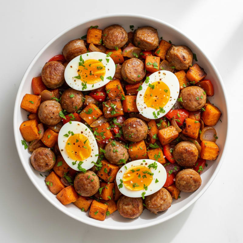 Chicken Sausage and Egg Breakfast Skillet