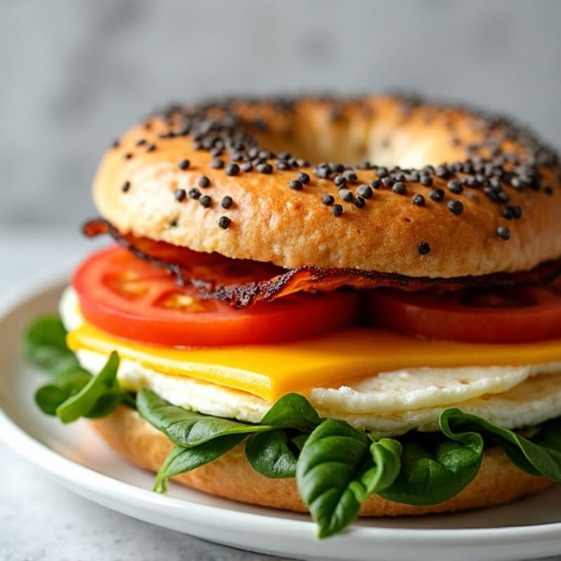 Protein-Packed Everything Bagel Sandwich