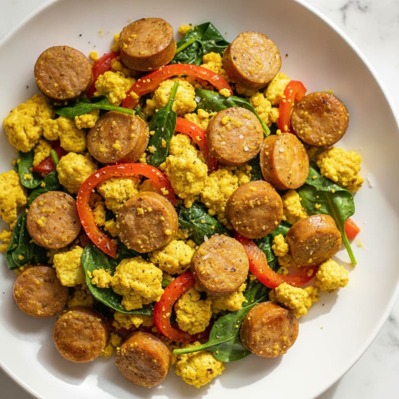 Field Roast Sausage and Tofu Scramble