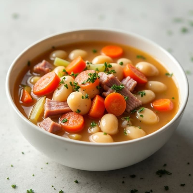 Hearty Smoky Ham and White Bean Soup