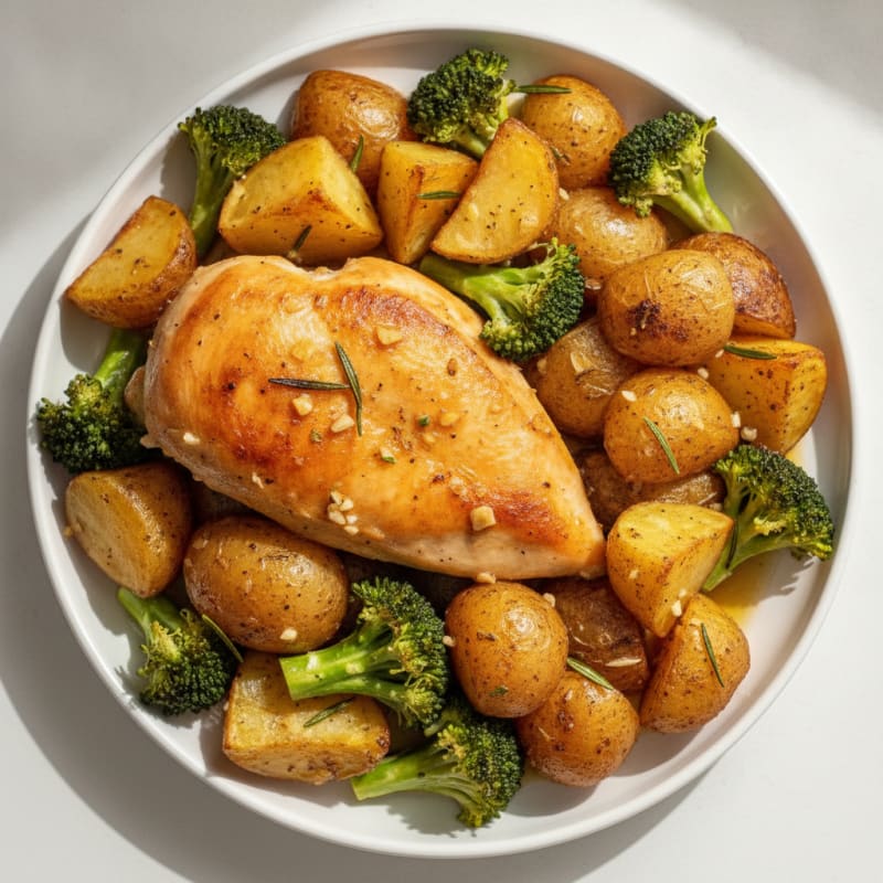 Garlic Herb Roasted Chicken and Potatoes