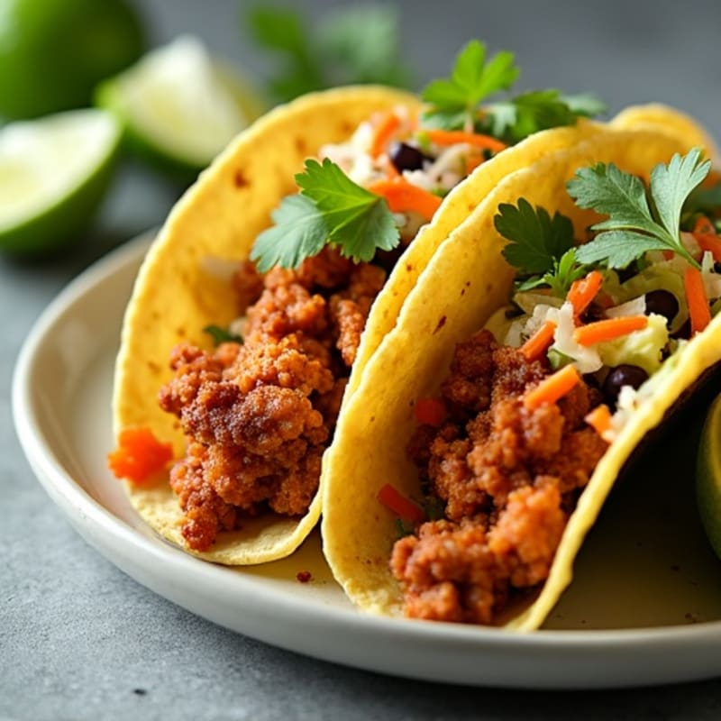 Crispy Jackfruit Tacos with Fresh Cilantro Lime Slaw