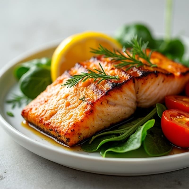 Crispy Pan-Seared Salmon with Lemon-Dill