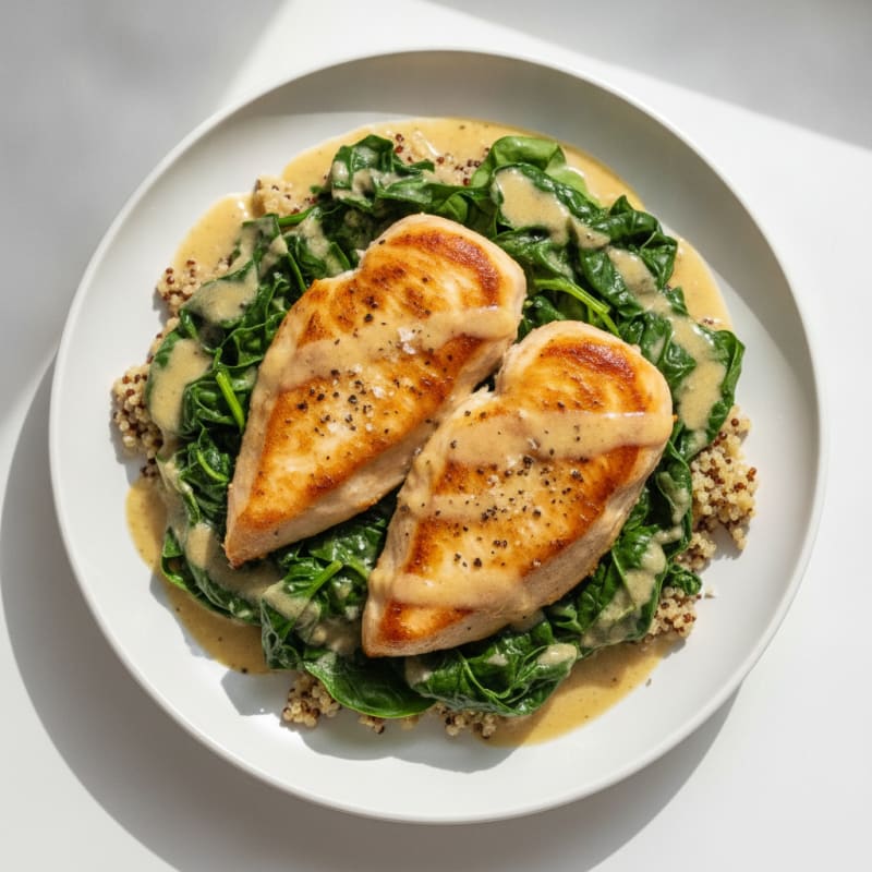 Chicken Florentine with Creamy Herb Sauce