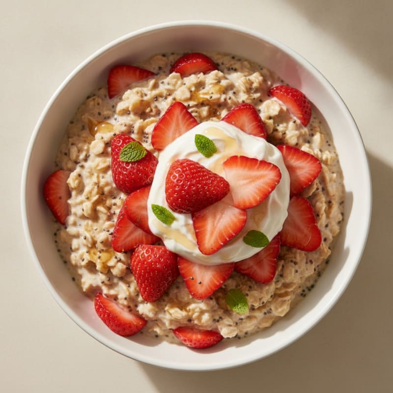 Strawberry Shortcake Overnight Oats