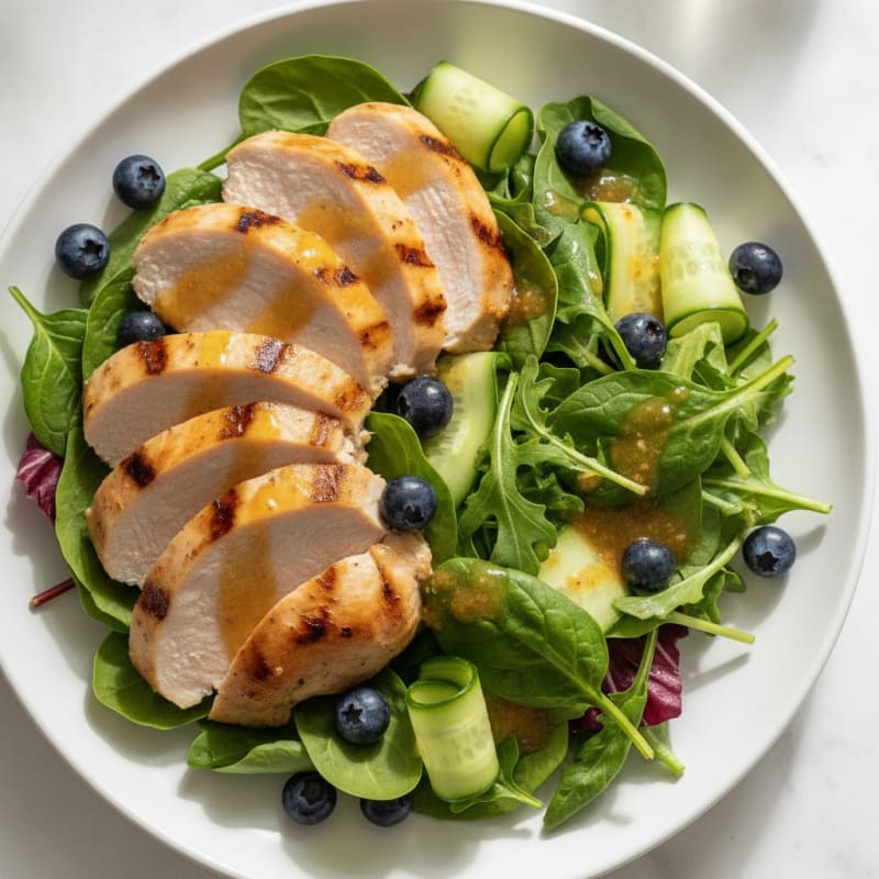Grilled Turkey Breast with Mixed Greens and Citrus Vinaigrette