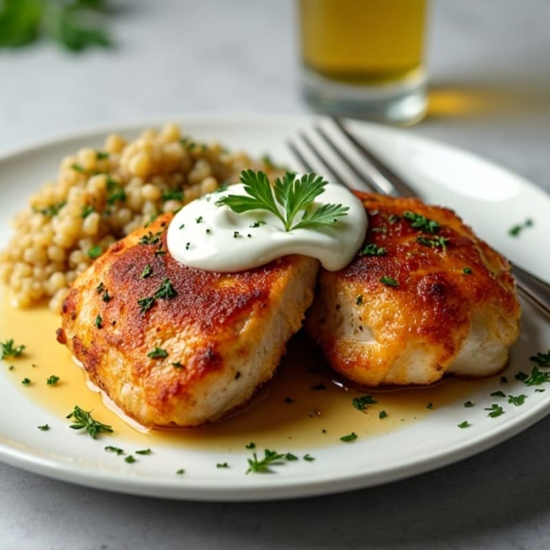 Crispy Herb-Roasted Chicken Thighs with Garlic
