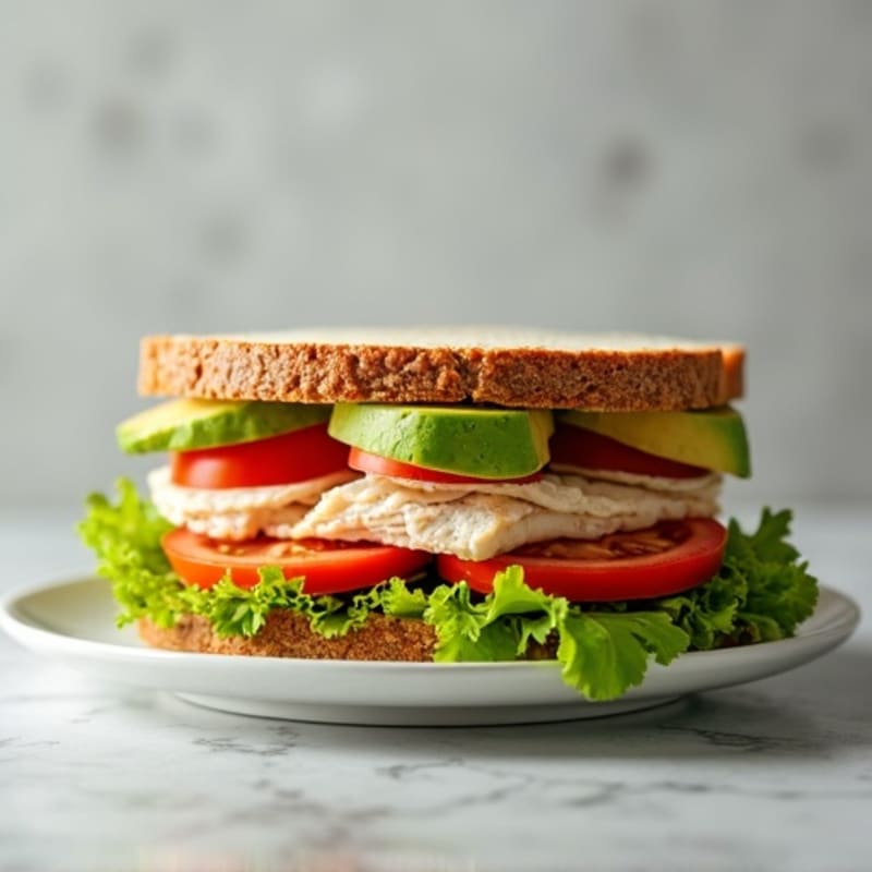 Fresh Lean Turkey and Avocado Whole Grain Sandwich
