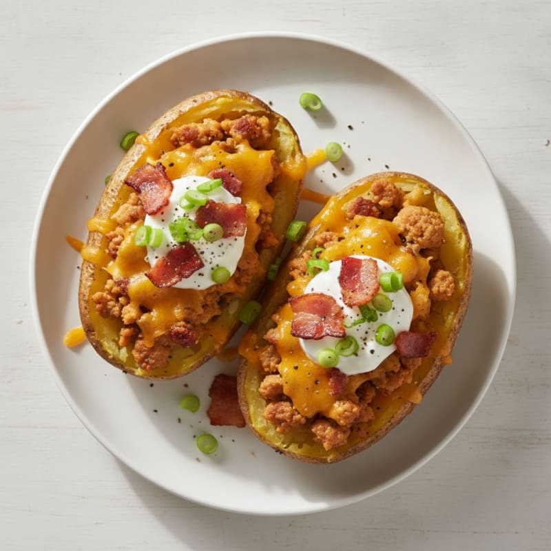 Bacon Cheddar Stuffed Potatoes