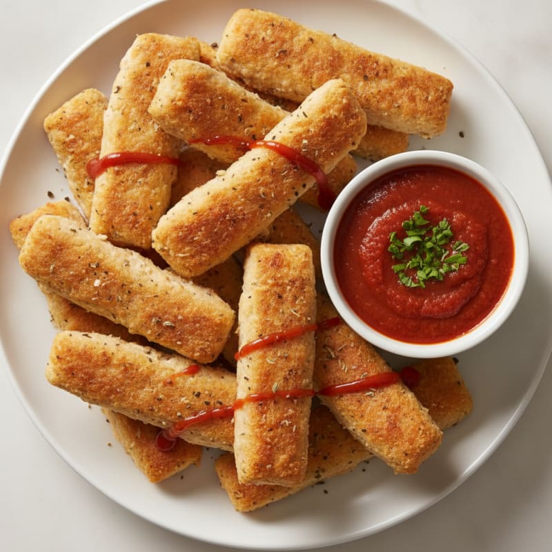 Garlic Parmesan Breadsticks with Marinara