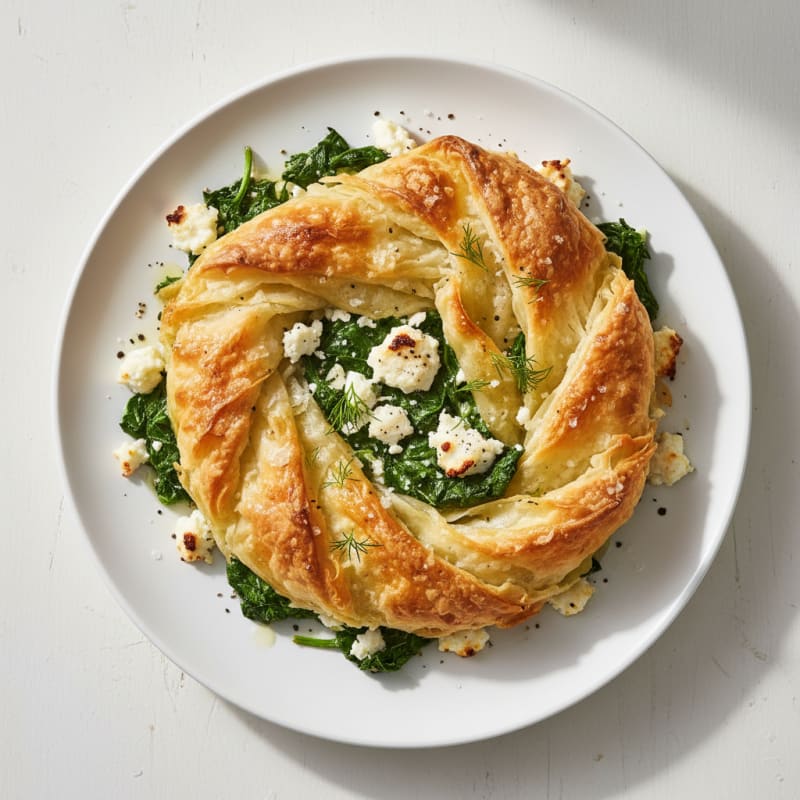 Crispy Spinach and Feta Phyllo Pie