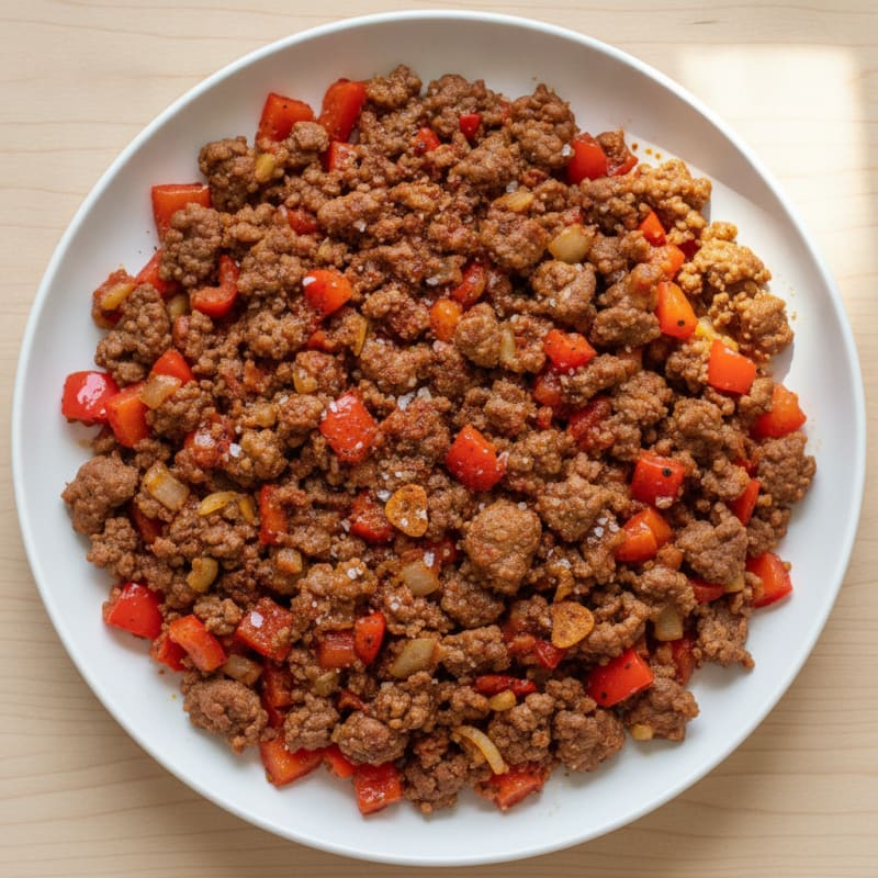 Ground Beef and Bell Pepper Skillet