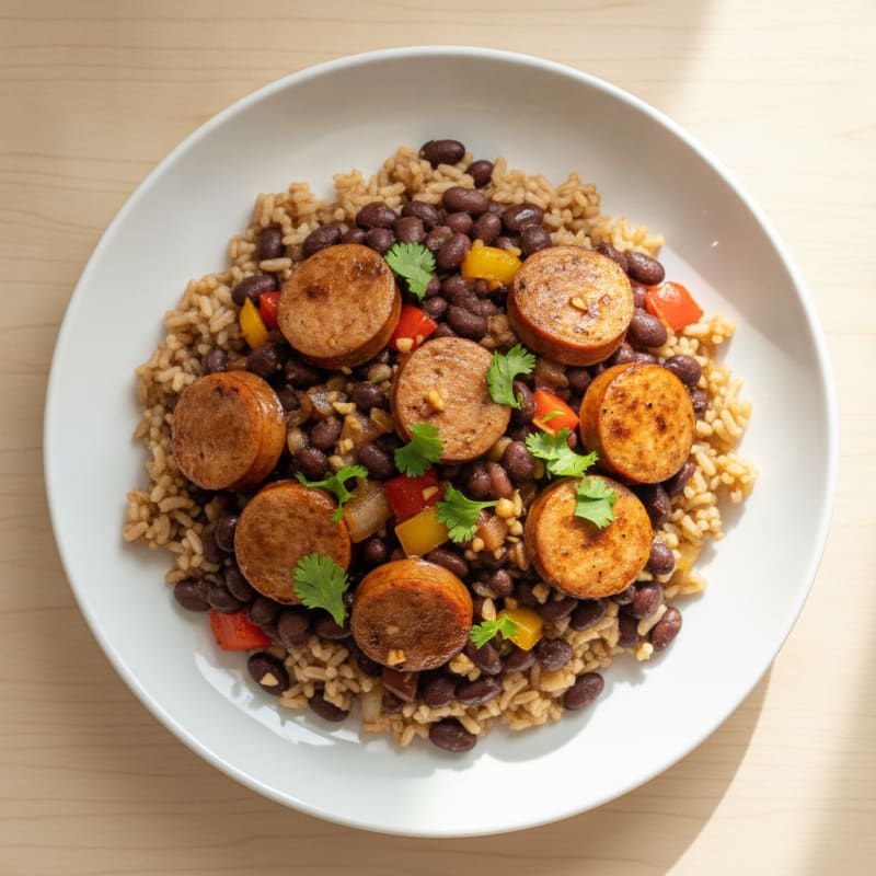 Hearty Rice and Beans with Savory Sausage