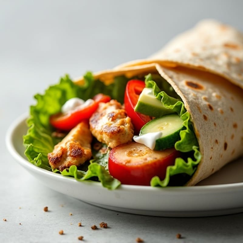 Grilled Chicken and Crunchy Veggie Wrap