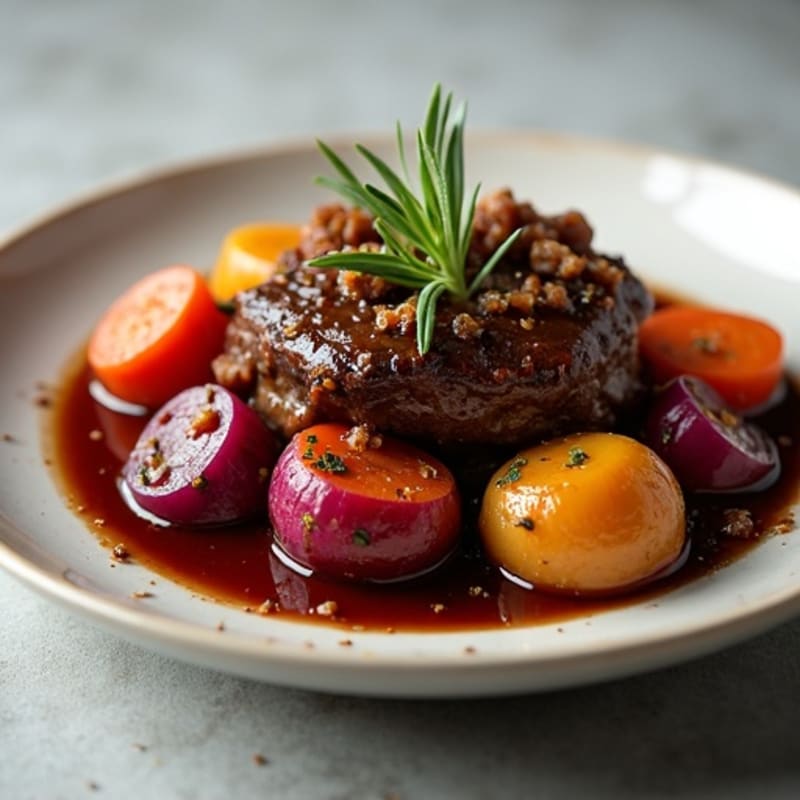 Red Wine Braised Beef with Root Vegetables