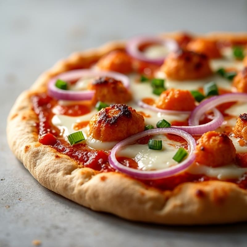 Crispy Whole Wheat Chicken BBQ Ranch Pizza