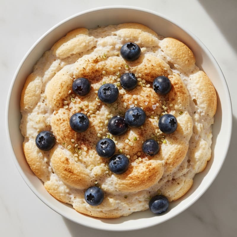 High-Protein Fluffy Microwave Oats