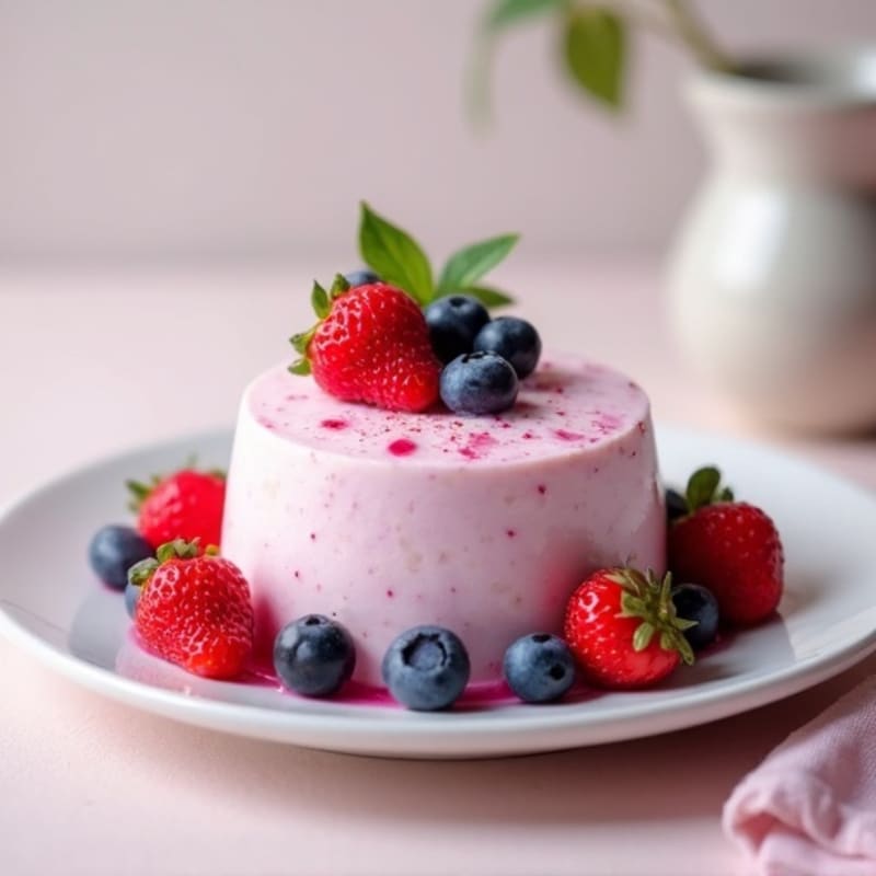 Greek Yogurt Protein Mousse with Mixed Berries