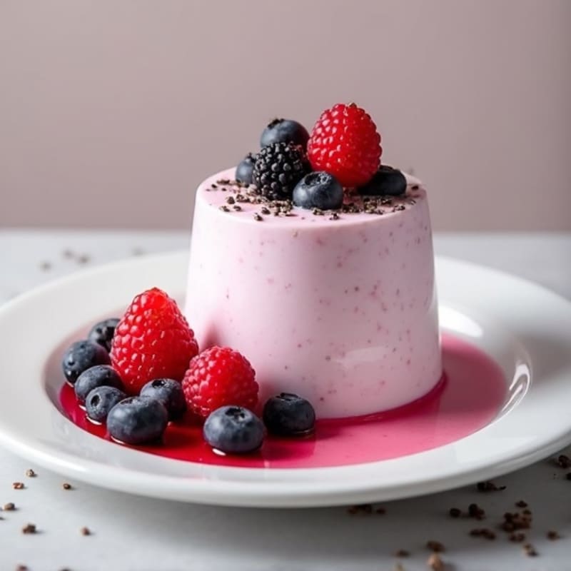 Silky Greek Yogurt Protein Mousse with Mixed Berries