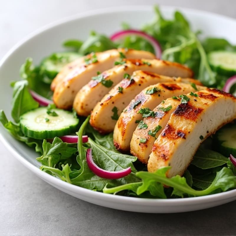 Grilled Chicken and Cucumber Salad with Lemon Vinaigrette